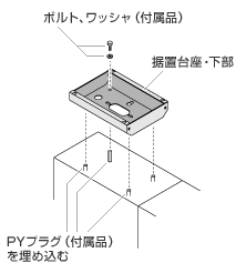 下部パーツ固定